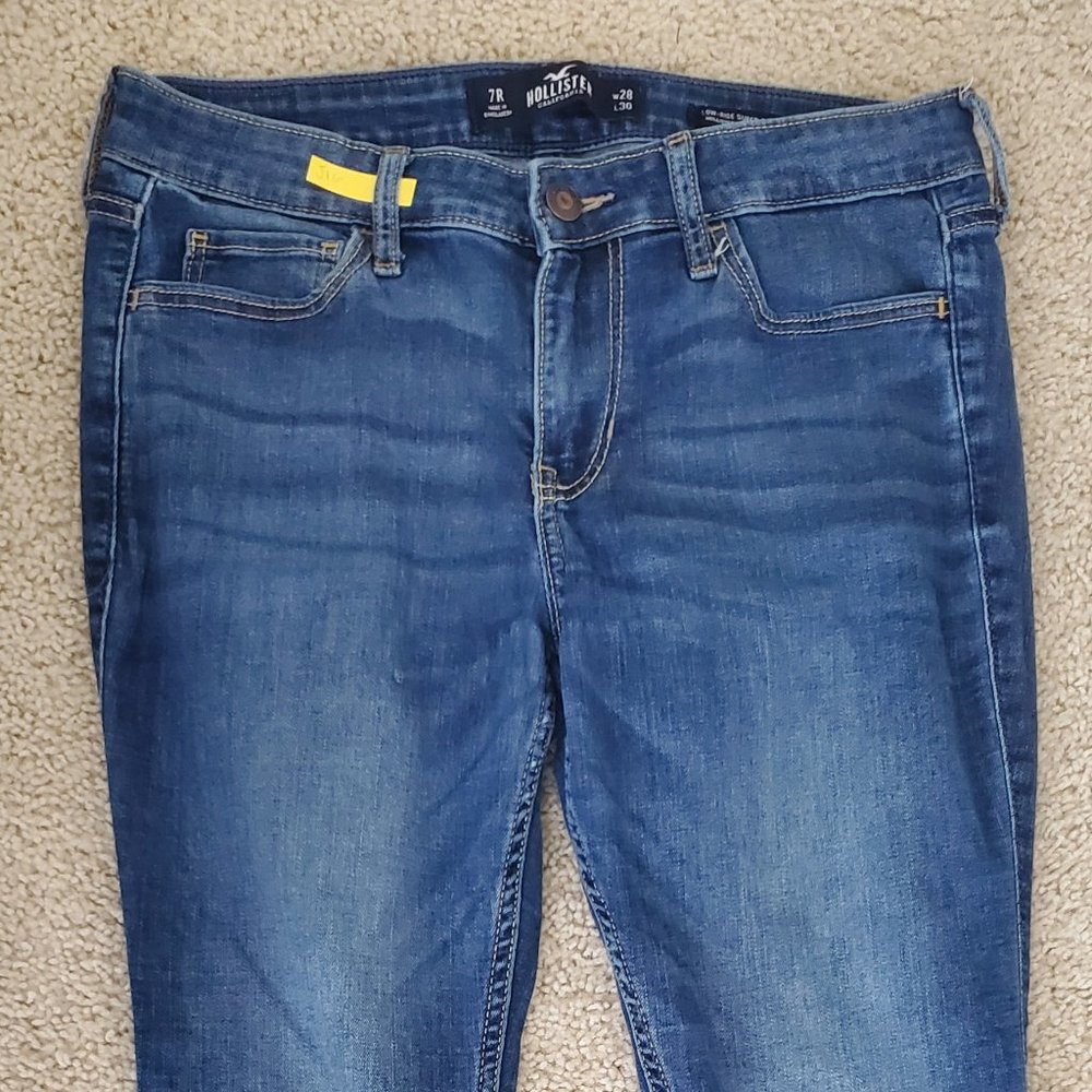 Hollister Petite Low Rise Stretch Skinny Dark Wash Jeggings